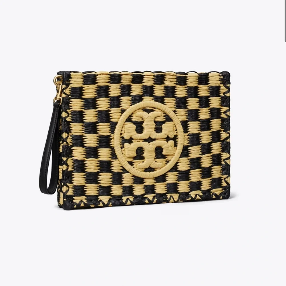 Tory Burch Ella Straw Pouch - Picture 3 of 9